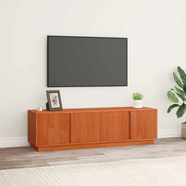 vidaXL TV-kast Waskleur Bruin 140 x 40 x 40 cm Massief grenenhout, foto 2