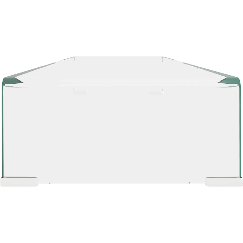 vidaXL TV-meubel/monitorverhoger transparant 110x30x13 cm glas Transparent