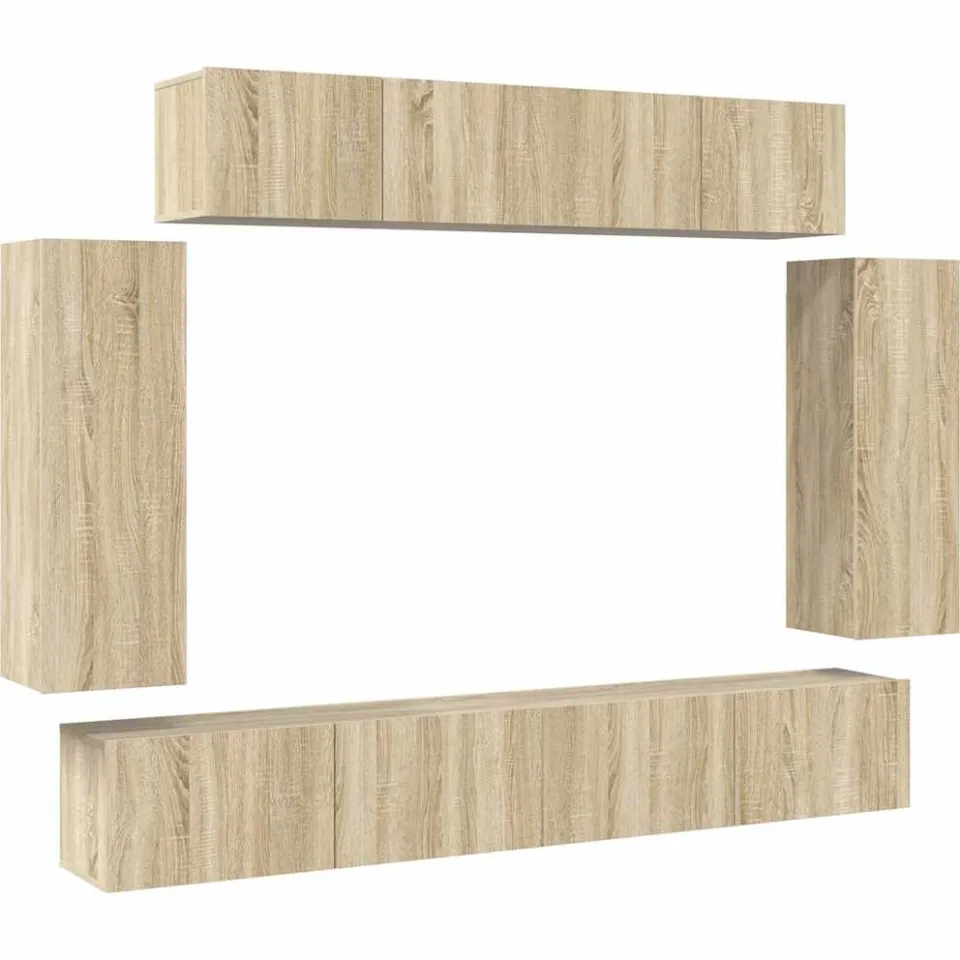 vidaXL 6-delige Tv-meubelset bewerkt hout sonoma eikenkleurig, foto 3