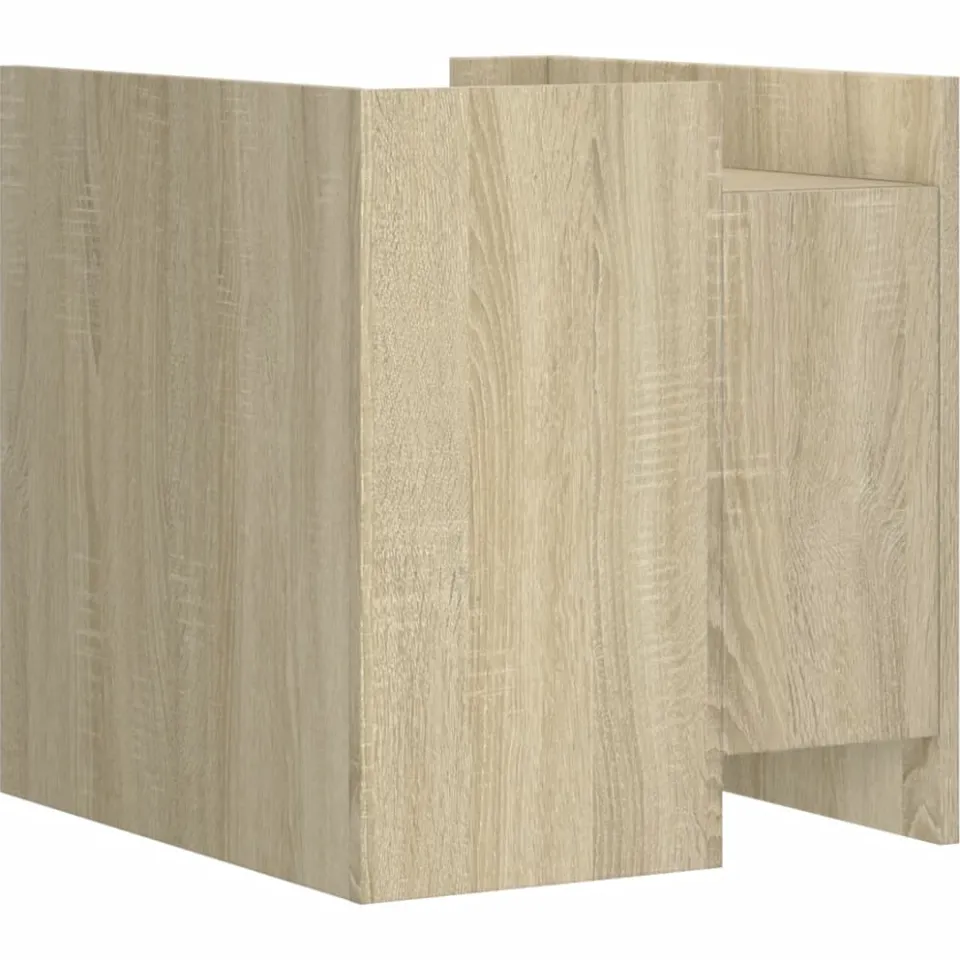 vidaXL Nachtkastje 45x50x50 cm bewerkt hout sonoma eikenkleurig, foto 4