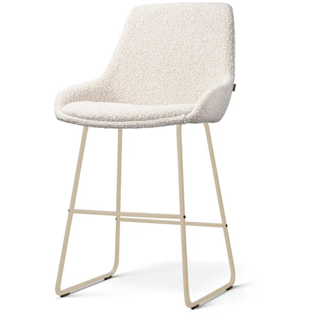 Nolon Nino-Isa barkruk bouclé beige - beige onderstel - 65 cm
