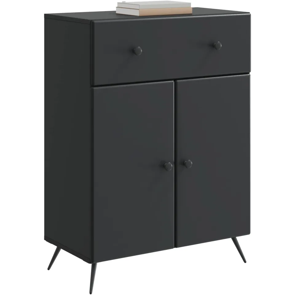 vidaXL Dressoir Zwart 66 x 34,5 x 90 cm Bewerkt hout
