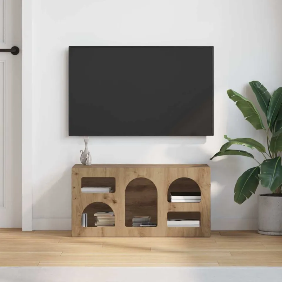vidaXL TV-kast ELST 80 x 35 x 40 cm Artisan Eiken Bewerkt hout, foto 3