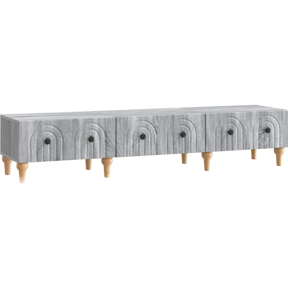 vidaXL TV-kast met lade Grijs sonoma 147 x 34,5 x 30 cm Bewerkt hout, foto 3