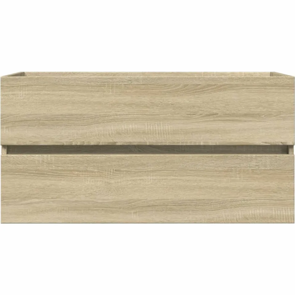 vidaXL 2-delige Badkamermeubelset keramiek en bewerkt hout bruin, foto 4