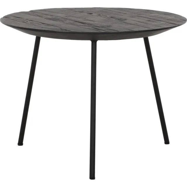 DTP Home Highlight Jupiter salontafel rond teakhout zwart - Ø50 x 37 cm Naturel