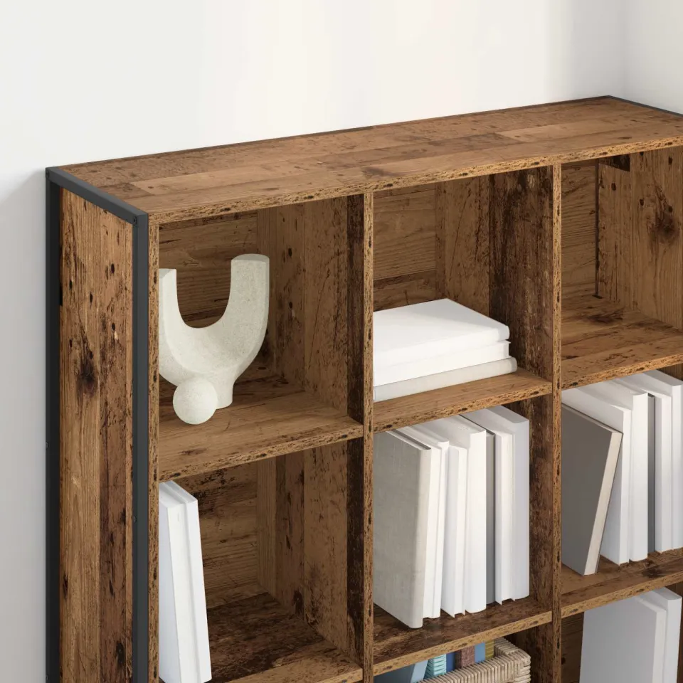 vidaXL Boekenkast Oud hout 99,5 x 30 x 108 cm Bewerkt hout bruin, foto 4