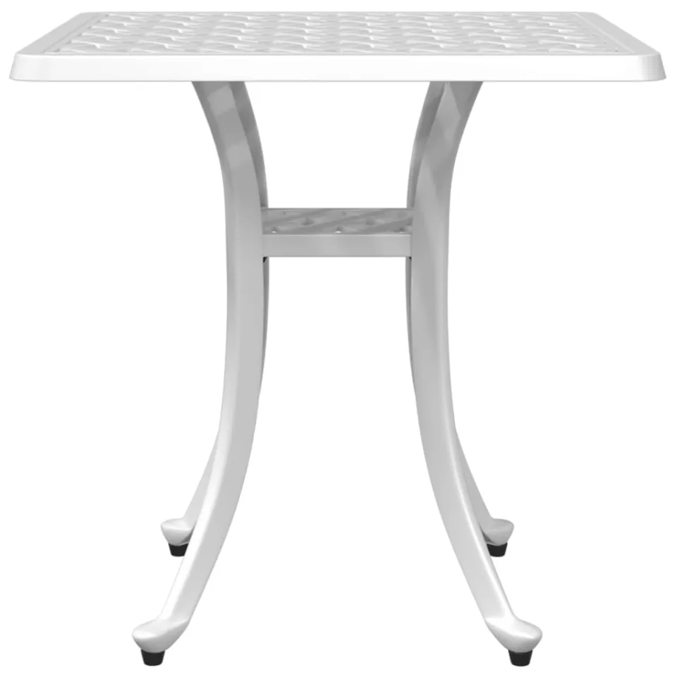 vidaXL Tuintafel 53x53x53 cm gietaluminium wit, foto 4