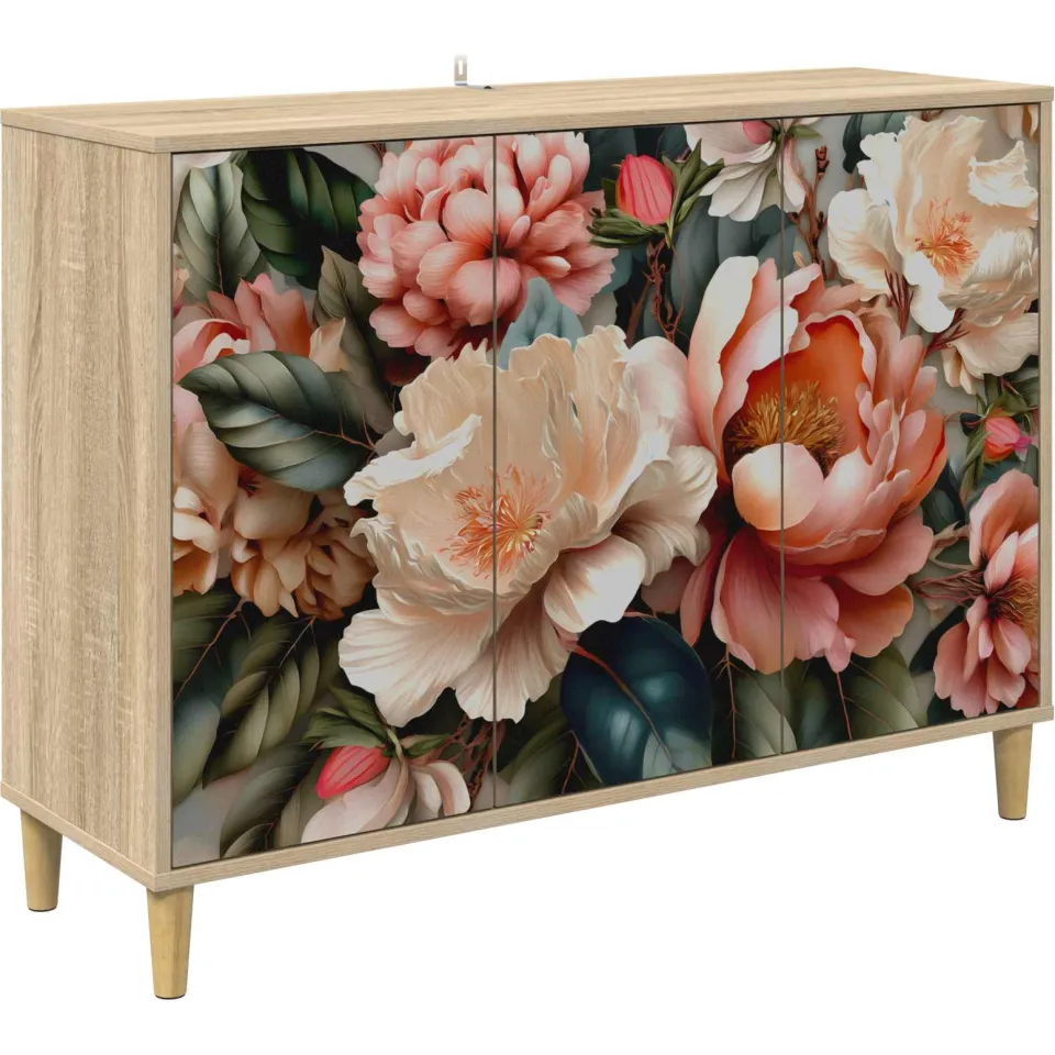 vidaXL Dressoir BORNE Sonoma 102 x 33 x 75 cm Bewerkt hout bruin, foto 3