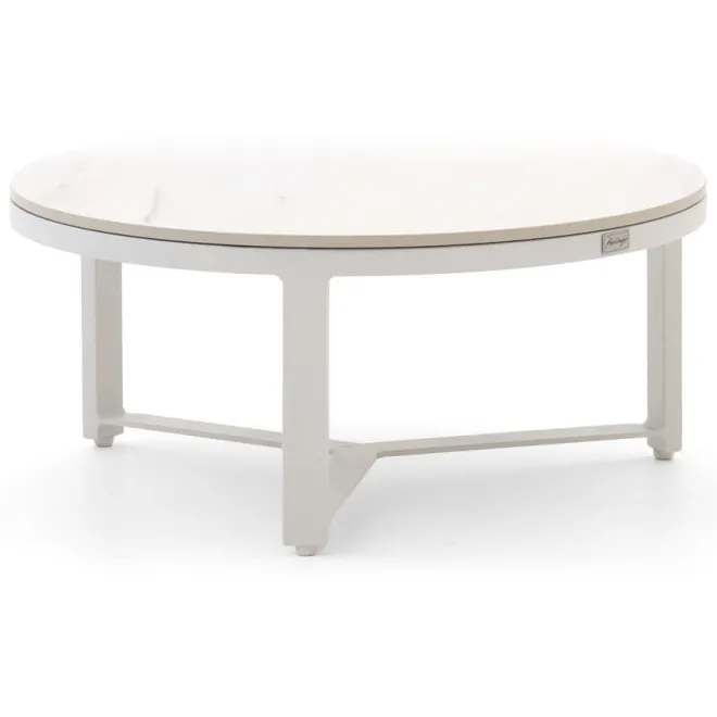 Bellagio tuinmeubelen Bellagio Ficarolo lounge tuintafelset ø85cm(h:35cm)/ø65cm (h:30cm) wit, foto 5