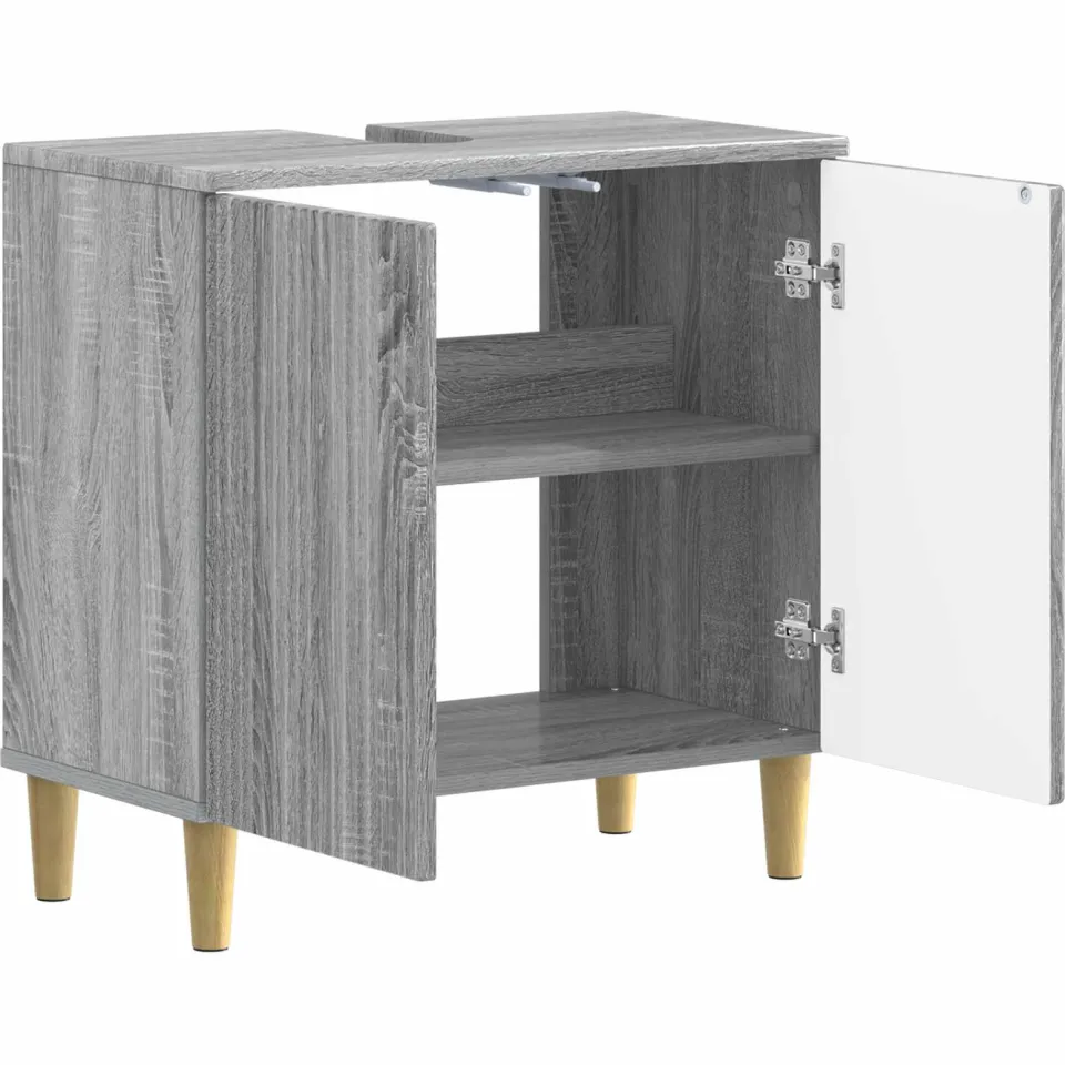 vidaXL Badkamer wastafelkast ARNHEM Grijs Sonoma 59,5 x 31,5 x 59 cm