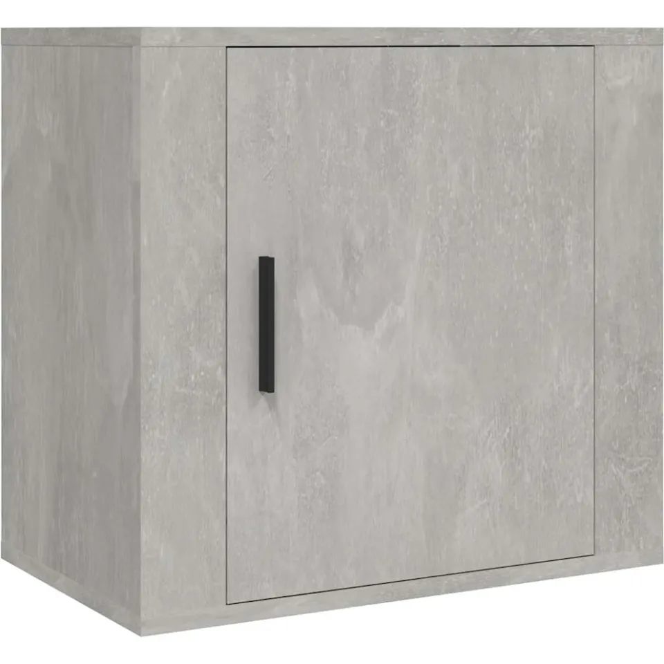 vidaXL Nachtkastje wandgemonteerd 50x30x47 cm betongrijs
