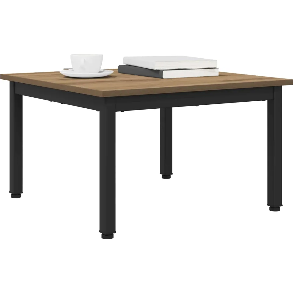 vidaXL Salontafel Artisanaal eiken 60 x 60 x 36 cm Bewerkt hout Bruin