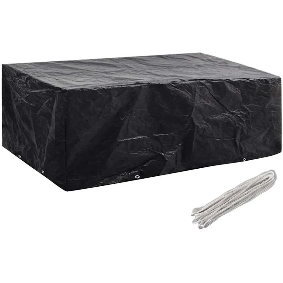vidaXL Tuinmeubelhoezen 2 st 8 ogen 200x160x70 cm zwart, foto 2