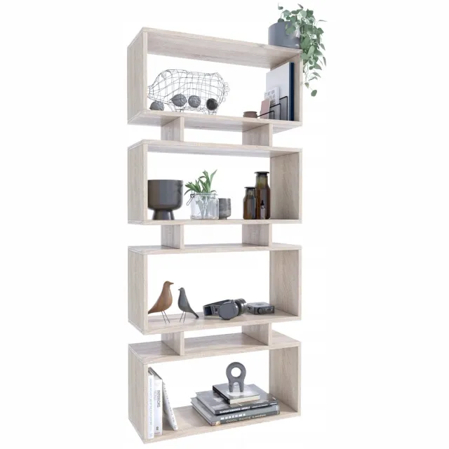 Per La Vita Falndo - Boekenkast - Sonoma-eikenkleur - Open - Staand