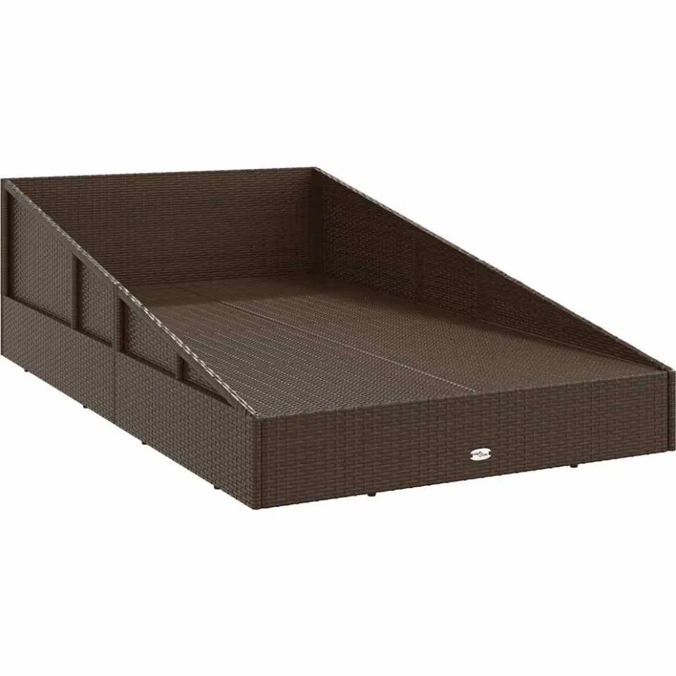 vidaXL Tuinbed 110x200 cm poly rattan bruin, foto 4