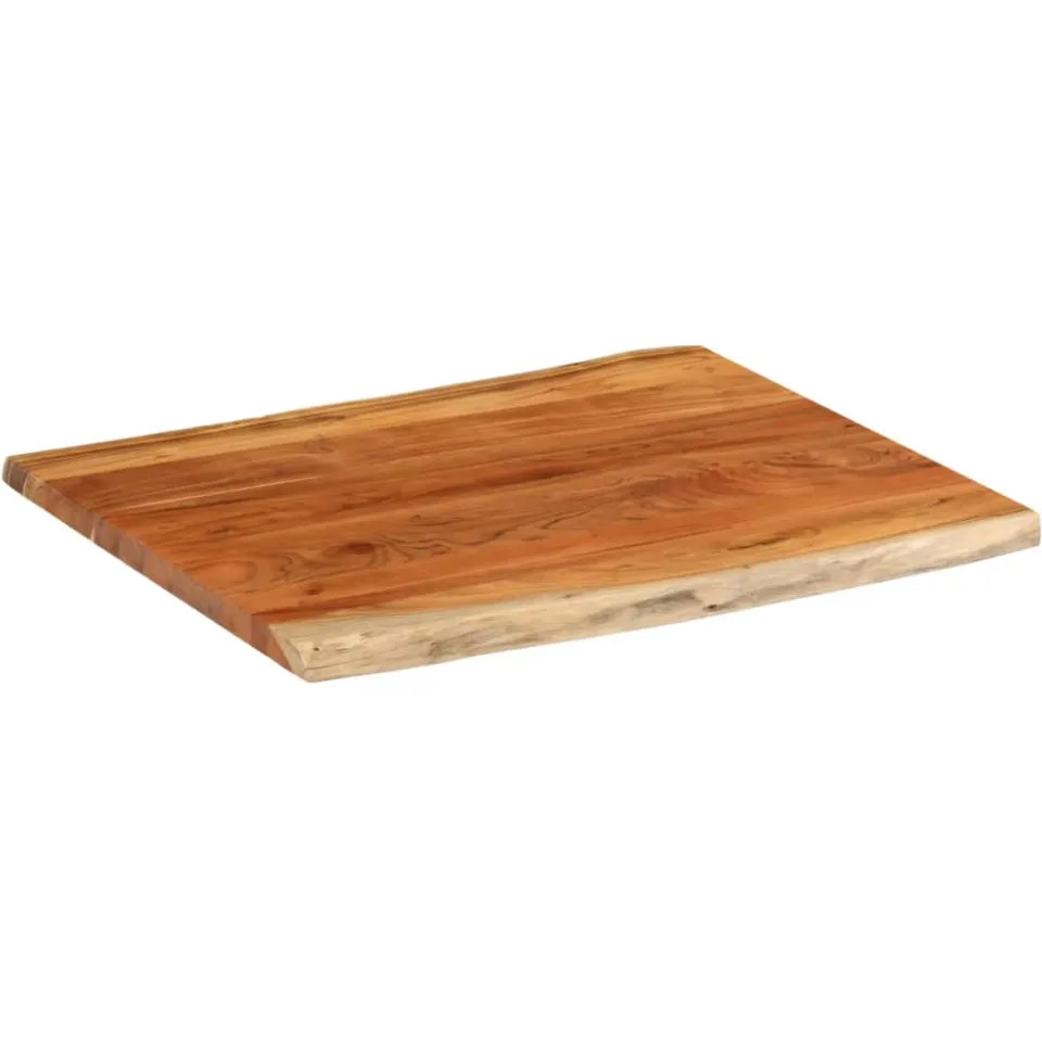 vidaXL Tafelblad rechthoekig natuurlijke rand 110x80x3,8 cm acaciahout bruin, foto 2