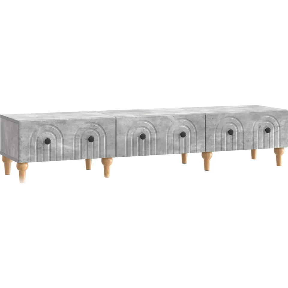 vidaXL TV-kast met lade Betongrijs 147 x 34,5 x 30 cm Bewerkt hout