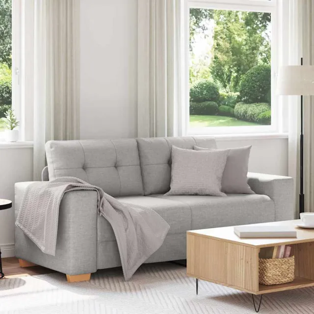 vidaXL Loveseat Bank Wolkengrijs 180x77x82 cm Stof