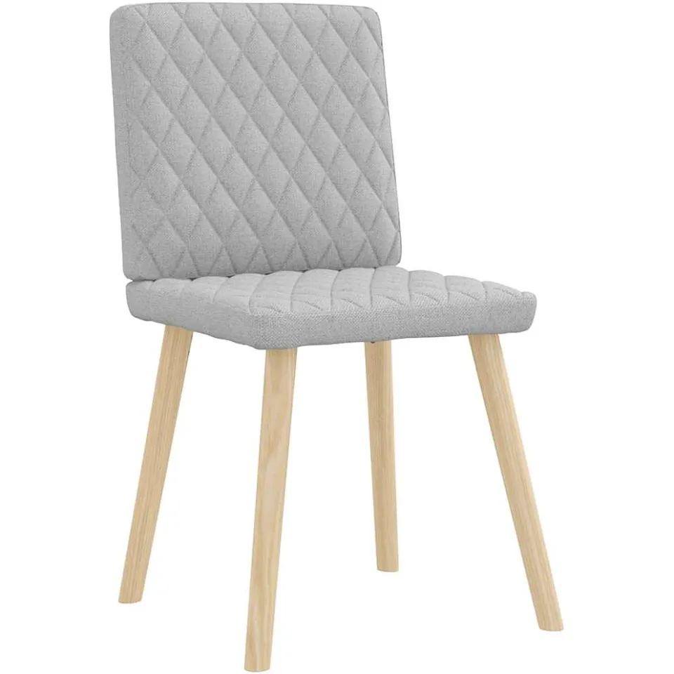 vidaXL Eetkamerstoelen 2 st stof wolk grijs, foto 4