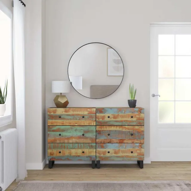 vidaXL Dressoirs 2 st 60x33x75 cm massief gerecycled hout bruin, foto 2
