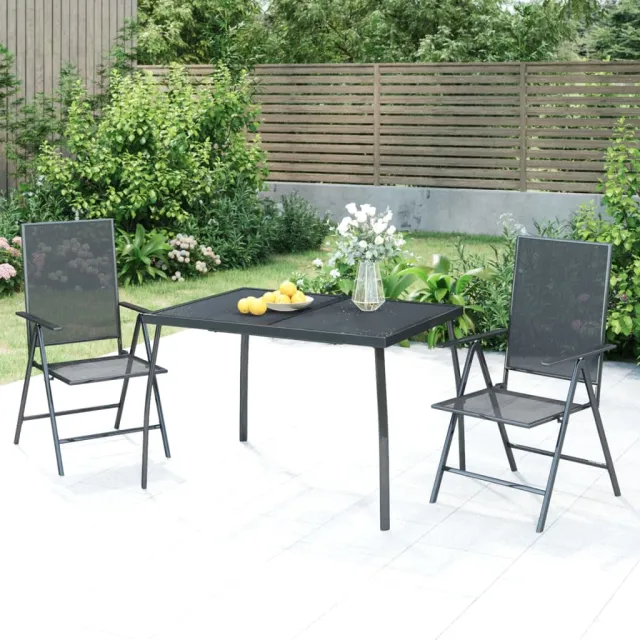 vidaXL Tuintafel 110x80x72 cm staalgaas antracietkleurig, foto 2