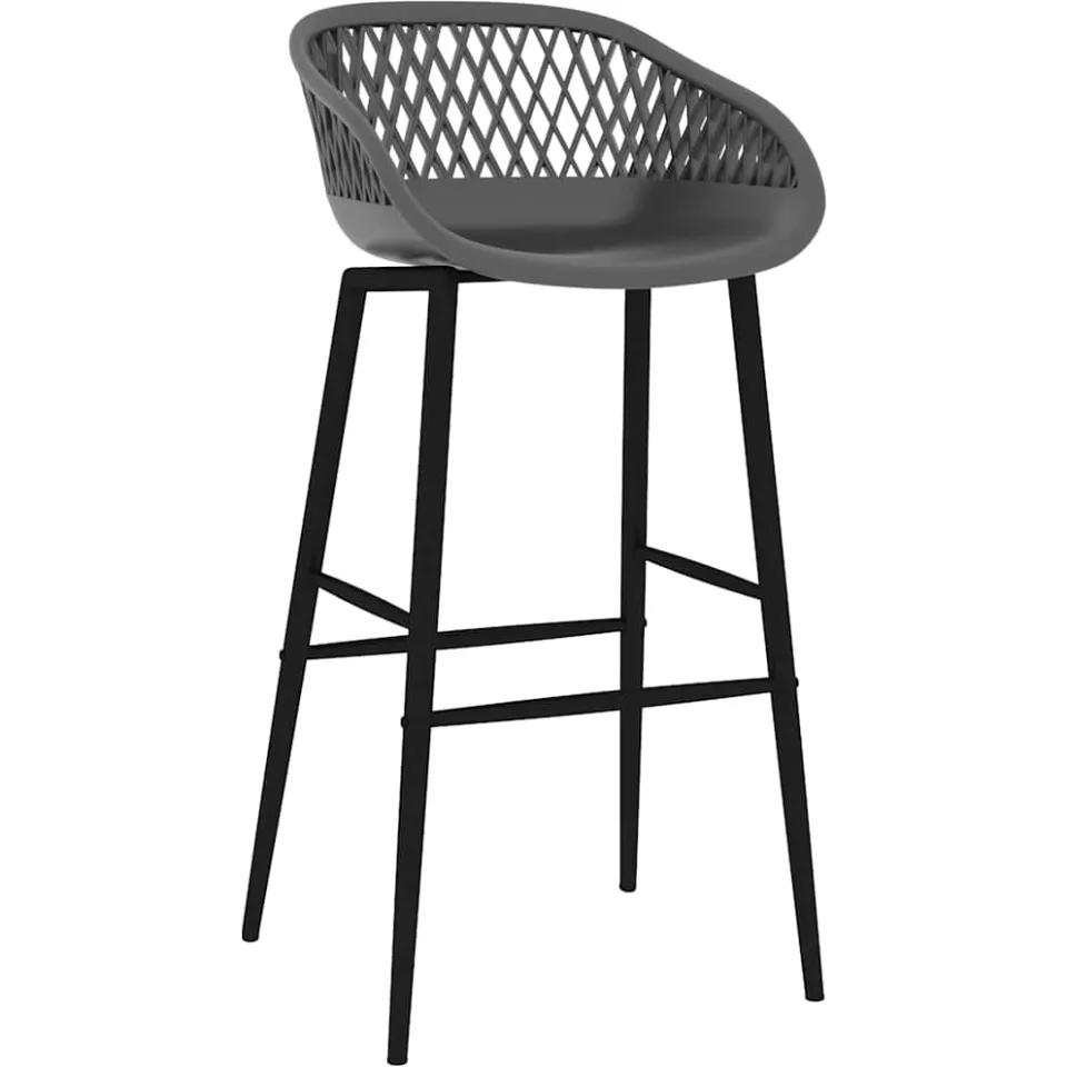 vidaXL Barstoelen 2 st grijs, foto 2