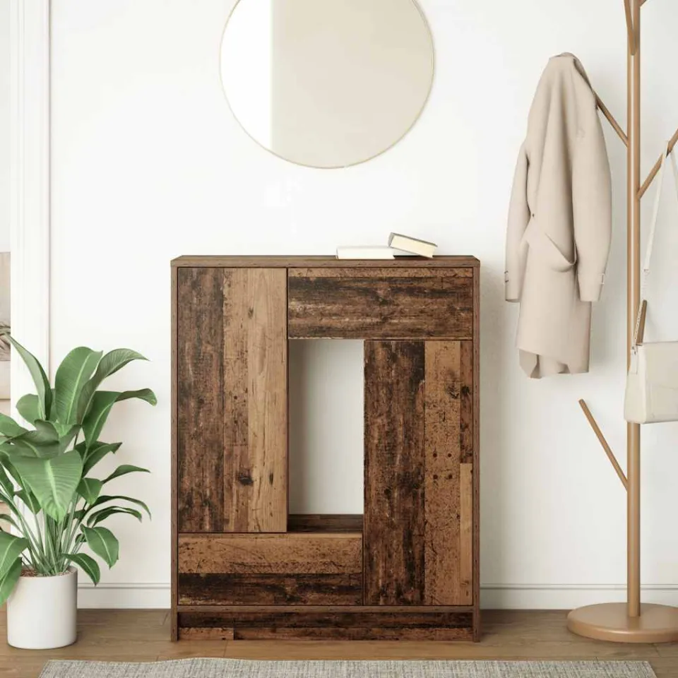 vidaXL Dressoir met lades en deuren 73x31x90 cm oud hout bruin, foto 3