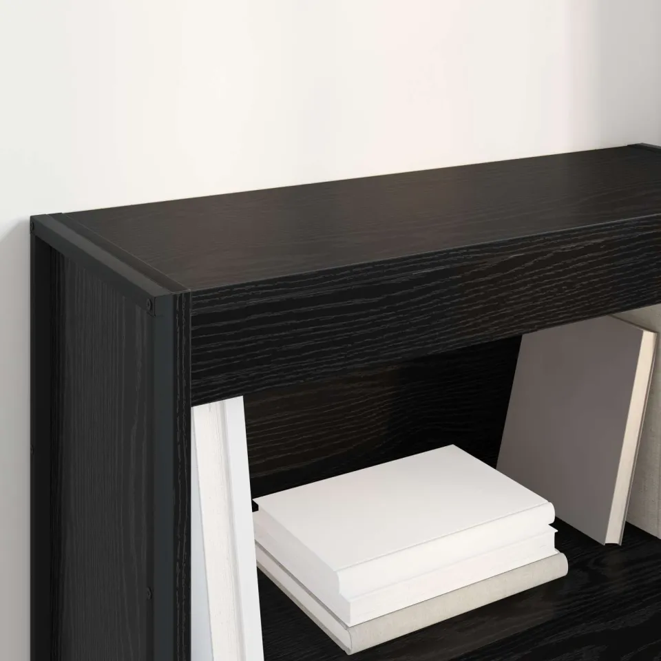vidaXL Boekenkast 80 x 30 x 86,5 cm Bewerkt hout Zwart Eiken, foto 4