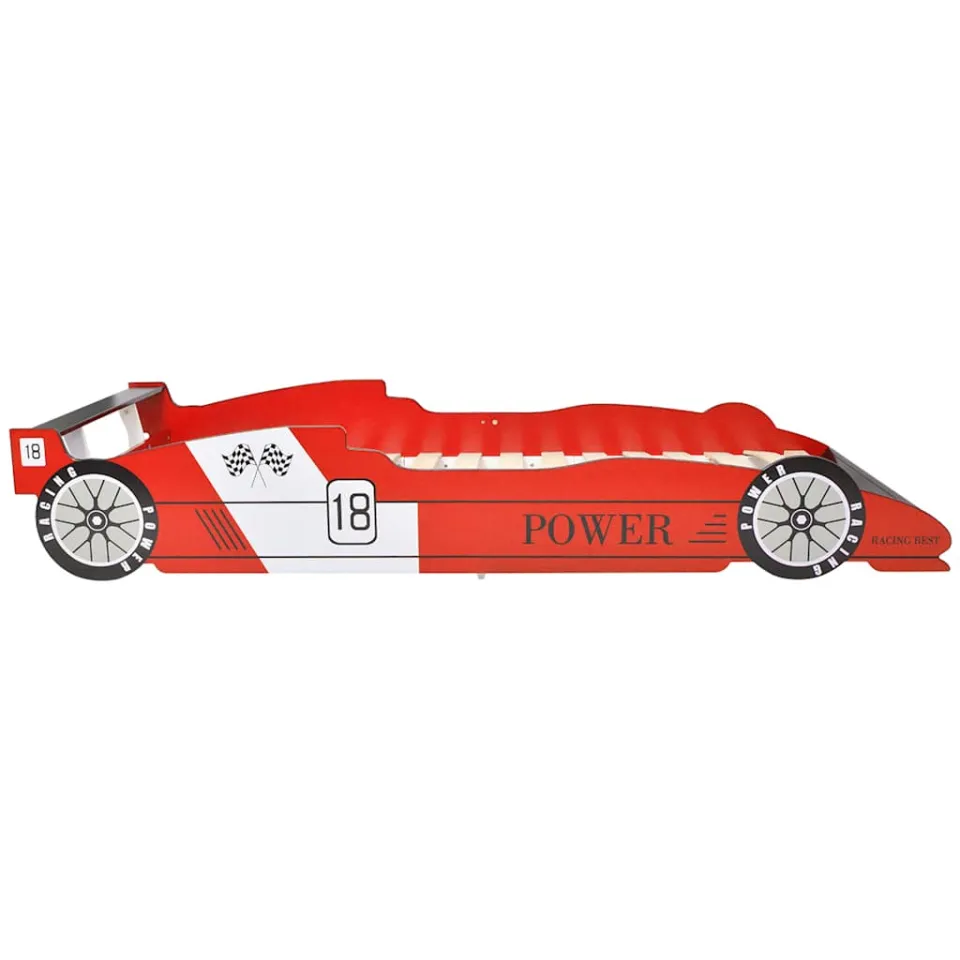 vidaXL Kinderbed raceauto rood 90x200 cm