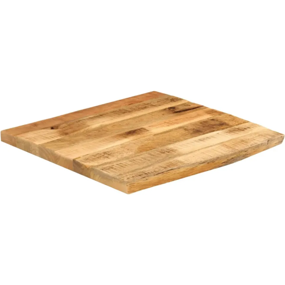 vidaXL Tafelblad met natuurlijke rand 60x60x2,5 cm massief mangohout bruin, foto 2