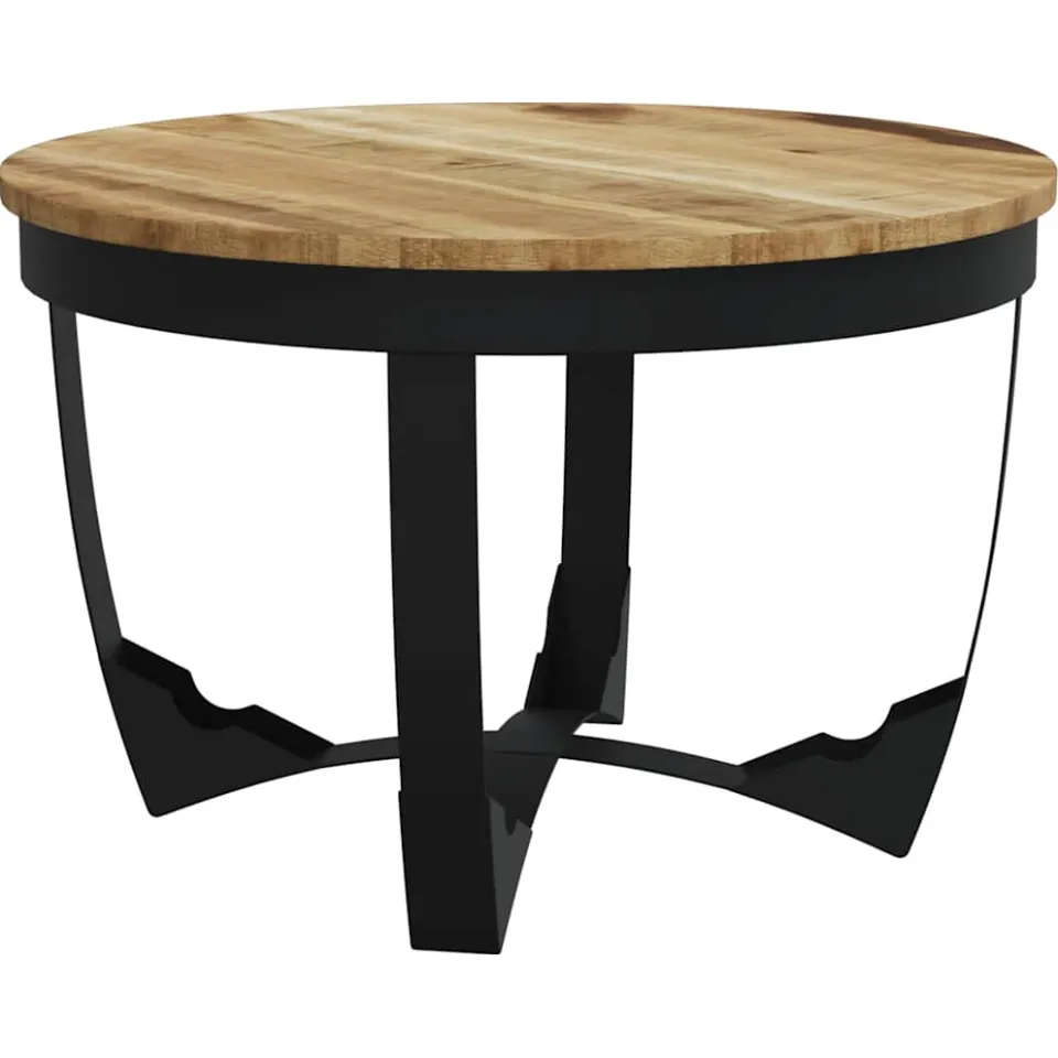 vidaXL Salontafel 60x40 cm massief ruw mangohout Bruin