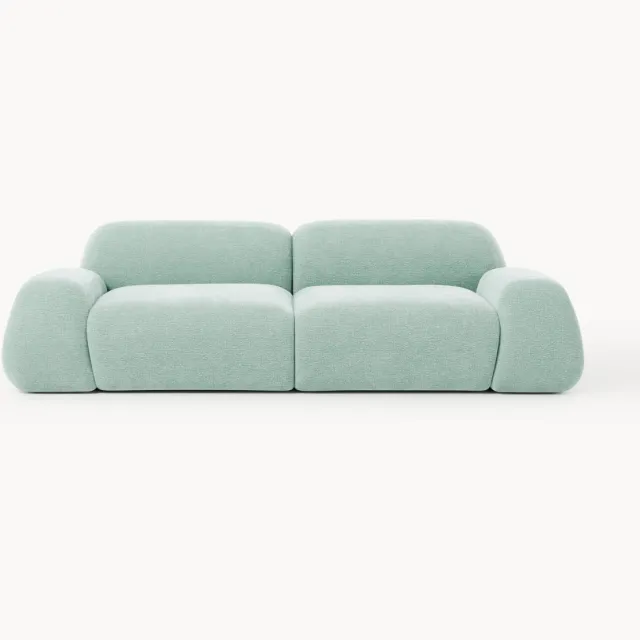 Westwing Collection Modulaire bank Wolke (3-zits) Lichtgroen