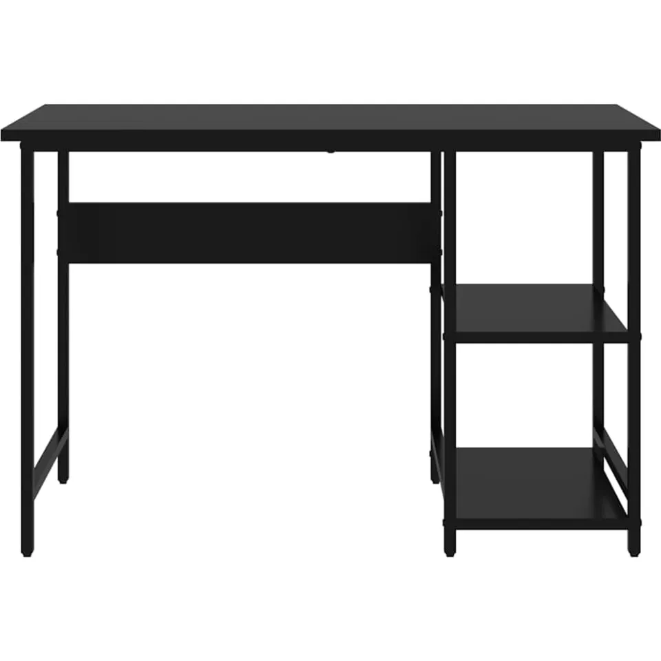 vidaXL Computerbureau 105x50x72 cm MDF en metaal zwart