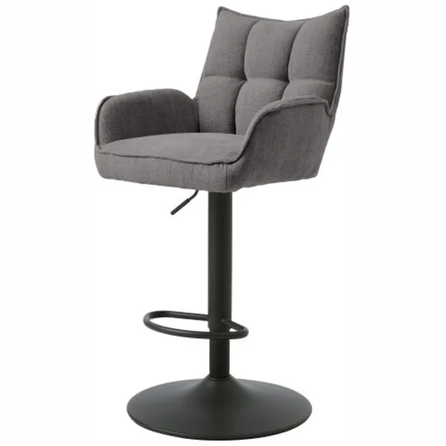 Meubelplaats Barstoel Marilla grijs - Top 455 - draaibaar - barstoelen set van 2