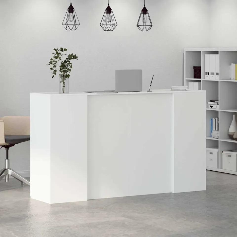 vidaXL Receptiebalie Wit 180x50x103,5 cm Bewerkt Hout, foto 4