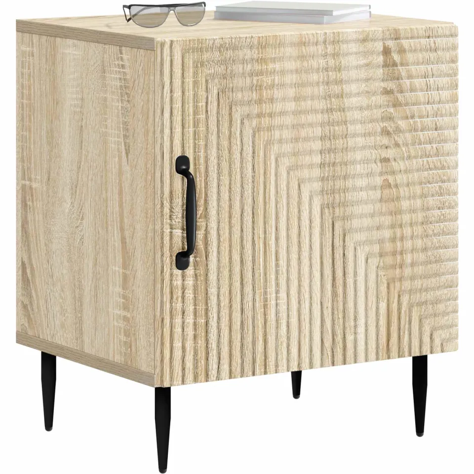 vidaXL Nachtkastje 2 st Sonoma Eiken 43 x 34,5 x 50 cm Bewerkt hout Bruin