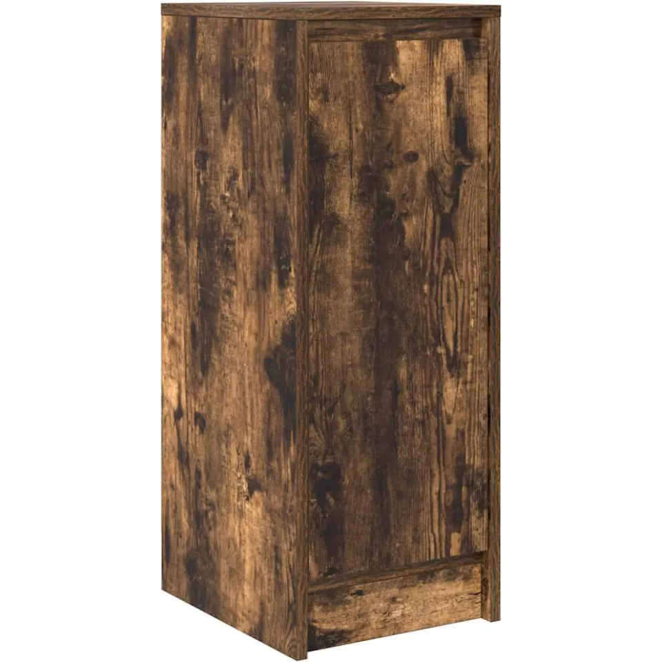 vidaXL Dressoir 29,5x34x76 cm bewerkt hout gerookt eikenkleurig Bruin