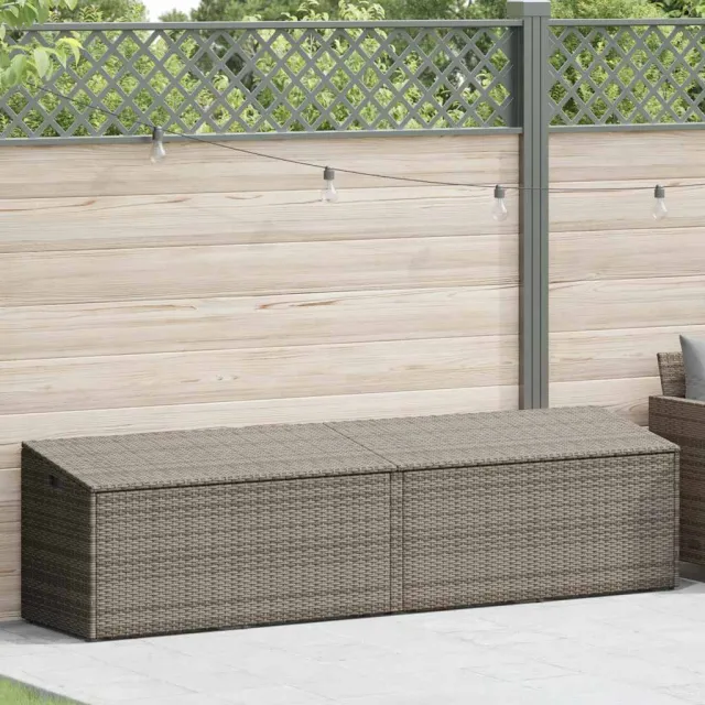 vidaXL Tuinbox 220x50x58 cm poly rattan grijs, foto 2