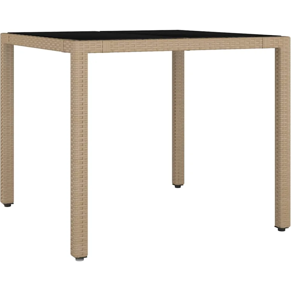 vidaXL 5-delige Bistroset met kussens poly rattan beige, foto 4