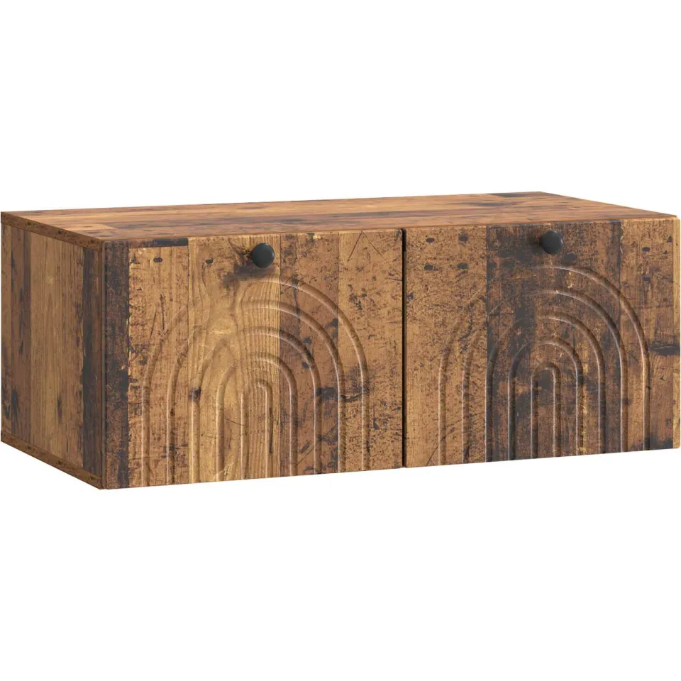 vidaXL Wandbeugel TV-kast Oud hout 78,5 x 41 x 30 cm Bewerkt hout Bruin