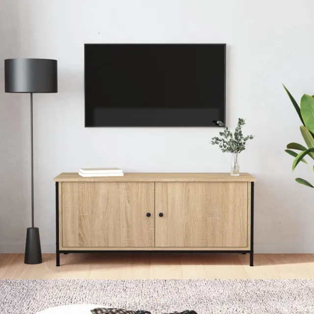 vidaXL Tv-meubel 102x35x45 cm bewerkt hout sonoma eikenkleurig, foto 2