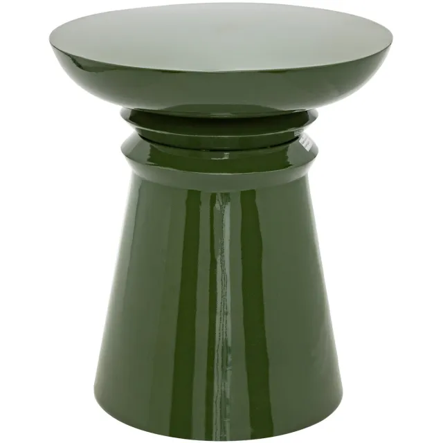 Atmosphera Jaya IJzeren bijzettafel Ø38xH43cm - Kakigroen