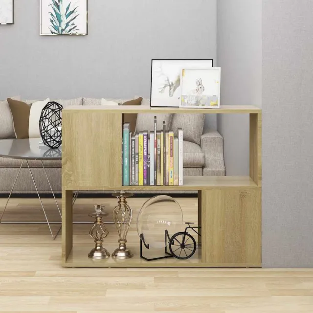 vidaXL Tv-meubel 80x24x63 cm bewerkt hout sonoma eikenkleurig, foto 2