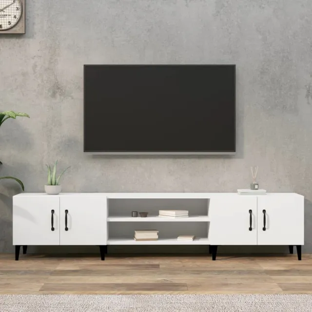 vidaXL Tv-meubel wit 180x31,5x40 cm bewerkt hout, foto 2