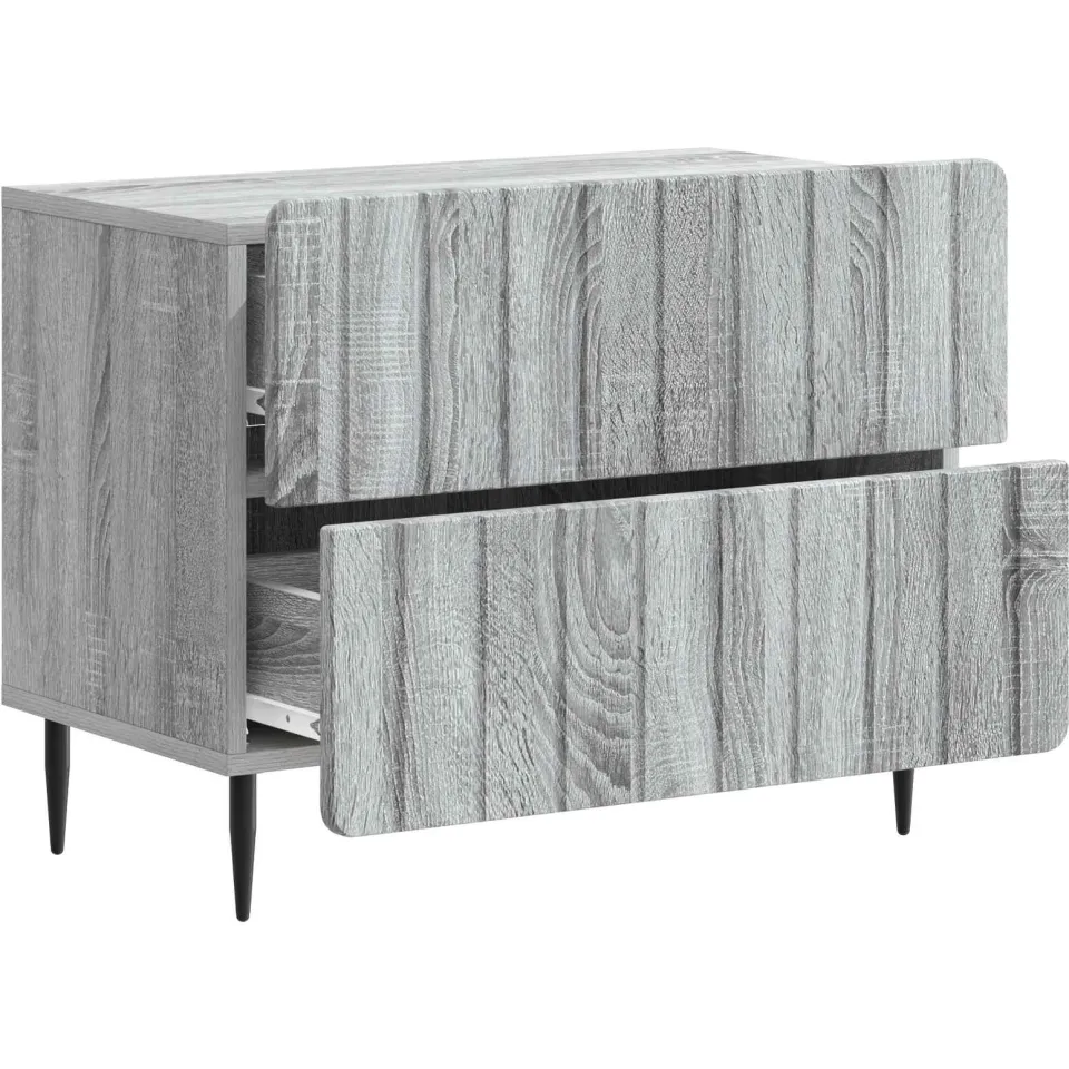 vidaXL Nachtkastje Grijs sonoma 62 x 34,5 x 49,5 cm Bewerkt hout, foto 3
