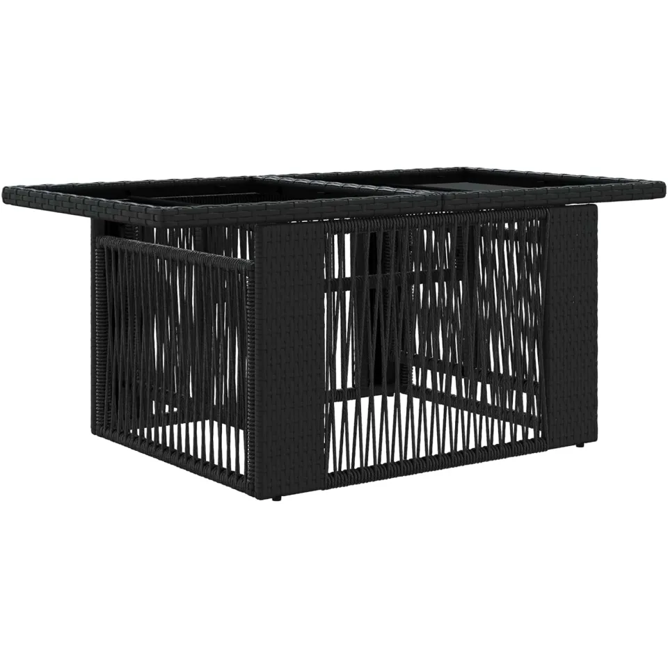 vidaXL Tuinstafel met opklapbare functie Zwart 100 x 55 x 37 cm