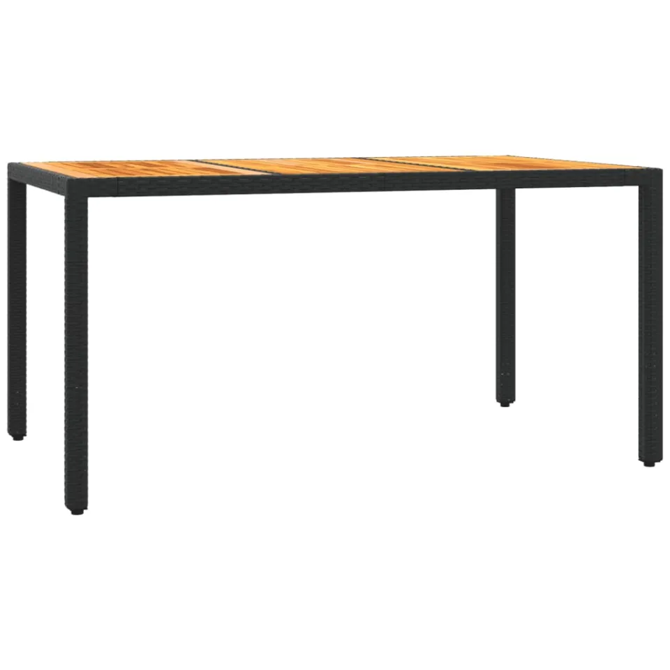 vidaXL 5-delige Tuinset met kussens poly rattan zwart, foto 4