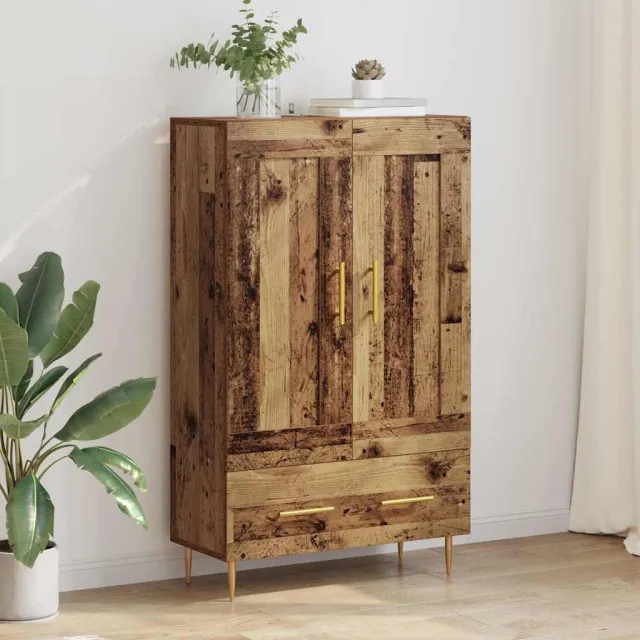 vidaXL Highboard Oud Hout 69,5 x 31 x 115 cm Bewerkt hout bruin, foto 2