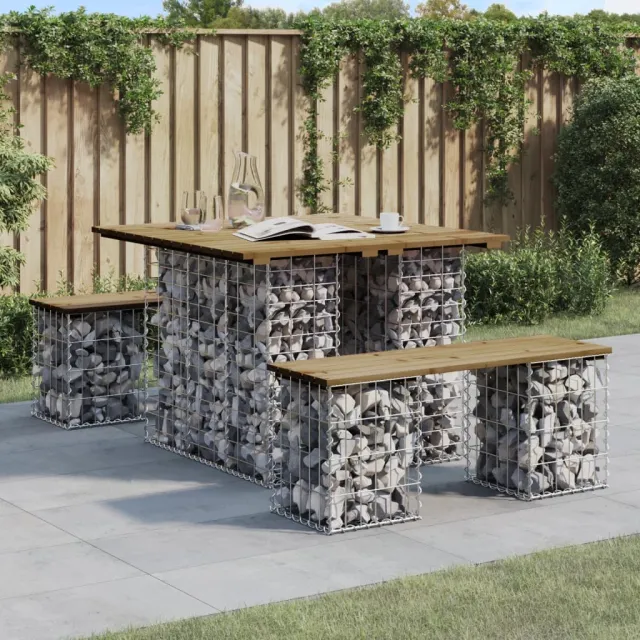 vidaXL Tuintafel schanskorfontwerp 100x102x72 cm geïmpregneerd hout Bruin